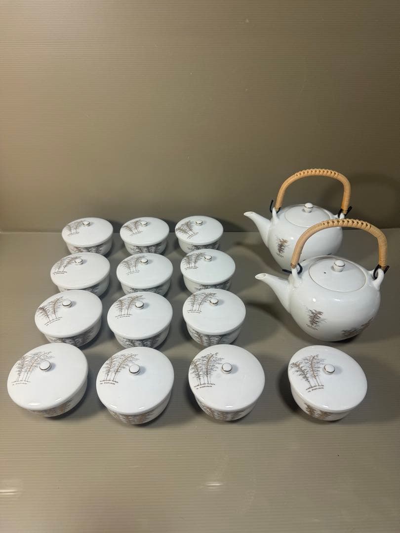 2301 深川製磁　茶器セット　急須2客　湯呑蓋付13客 2301 深川製磁 茶器セット 急須2客 湯呑蓋付13客 【公式通販】