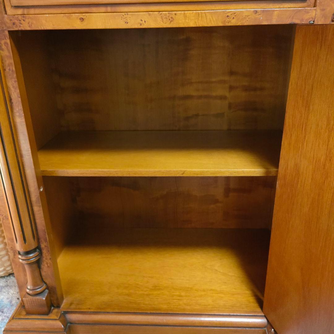 ヴィンテージ 希少バールウッド】イタリア製クラシックキャビネット 鍵付き