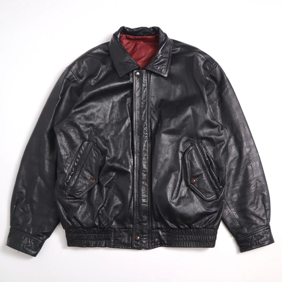 Vintage 80s 90s A2 G1 レザーフライトジャケット 短丈 黒