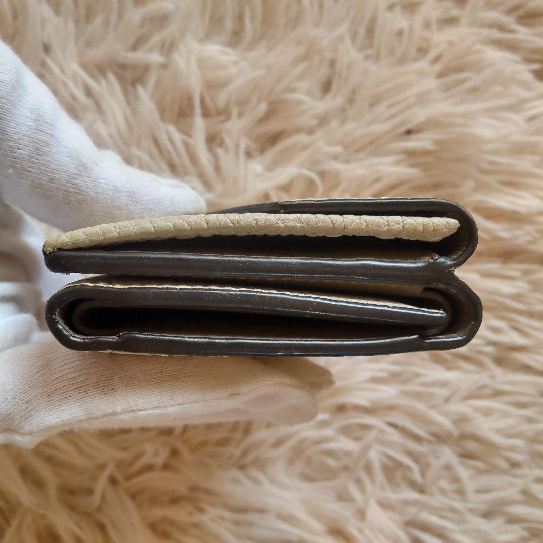 新品同様✨ボナベンチュラ 三つ折り財布 オフホワイト バイカラー