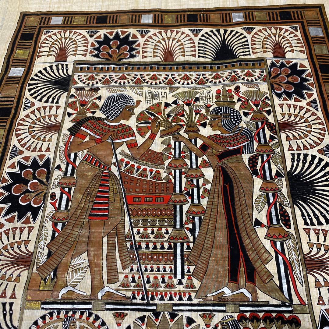 エジプト パピルス 壁画風 ポスター