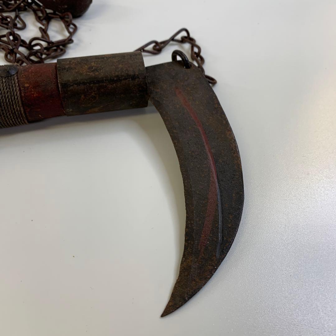 武具 鎖がま(時代不明)鎌 古兵器 武具 刀装具 日本刀 模造刀 古道具