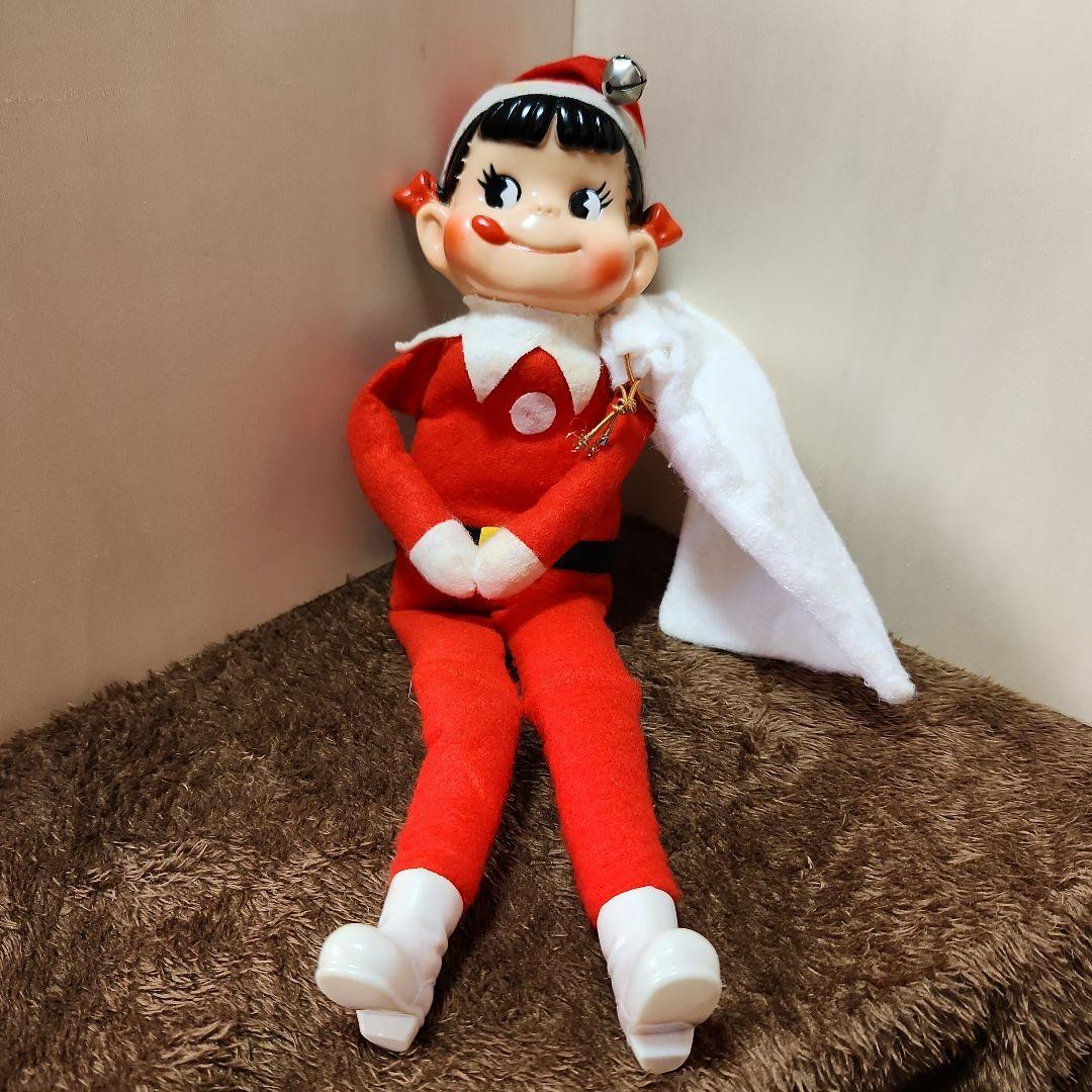 希少　 昭和レトロ　ペコちゃんサンタ　お座りペコちゃん　80年代