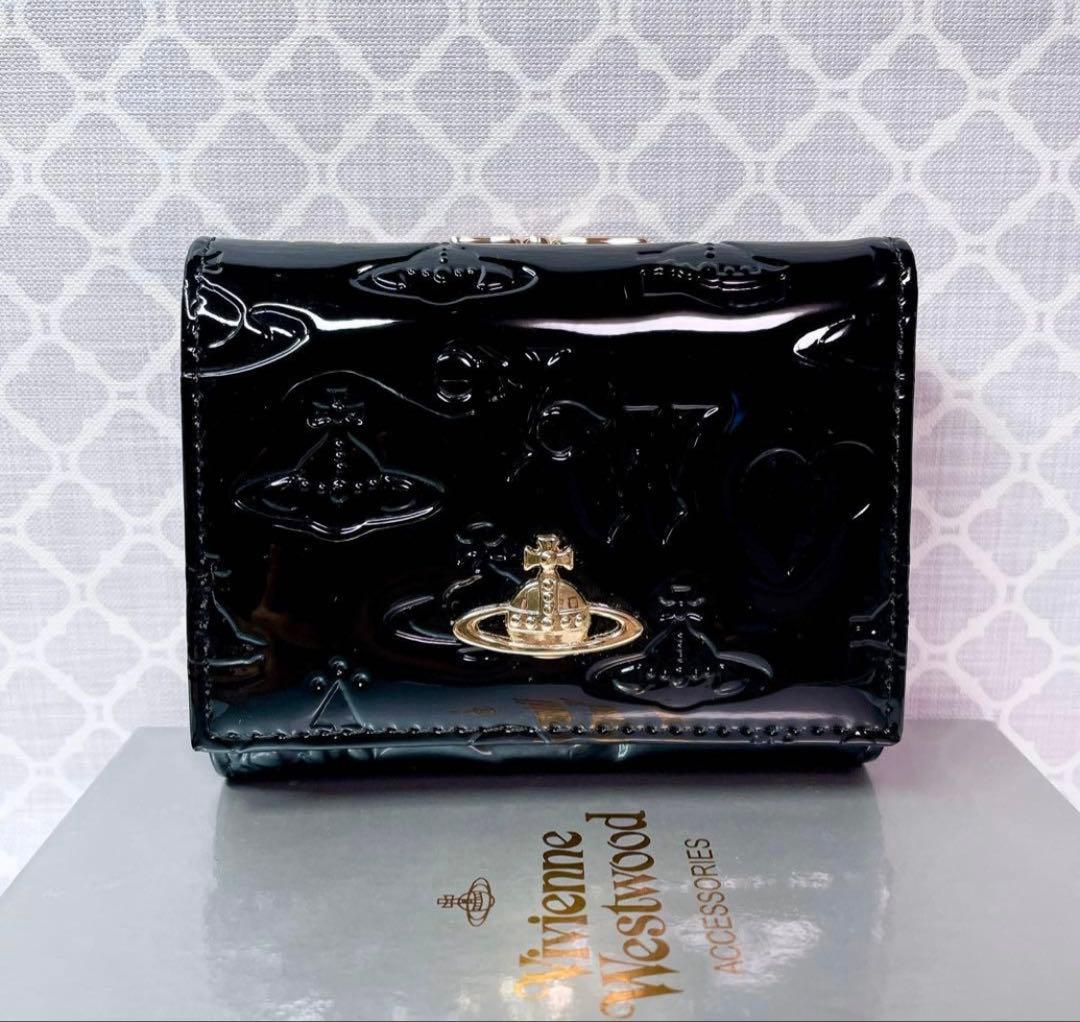 【大人気✨️ショッパー付】新品 Vivienne Westwood 黒 エナメル