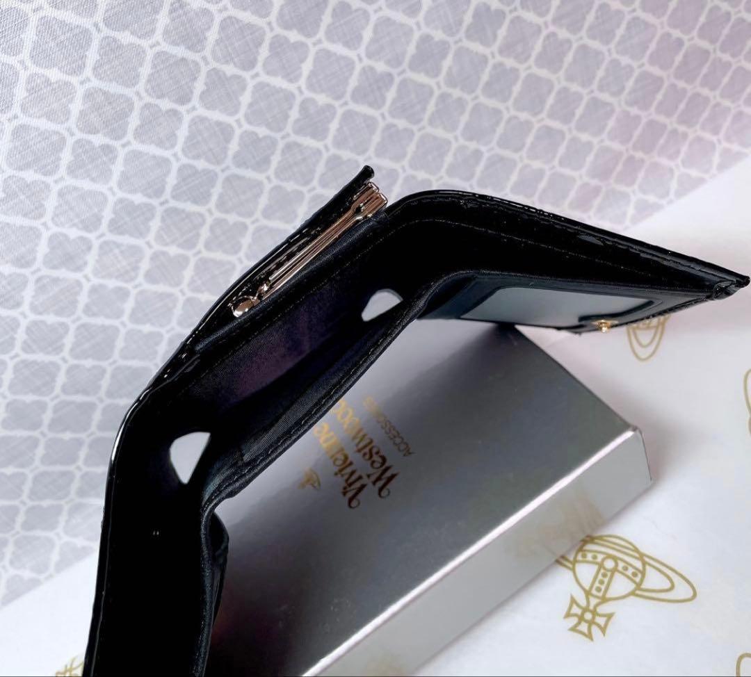 【大人気✨️ショッパー付】新品 Vivienne Westwood 黒 エナメル