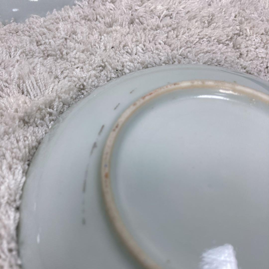 5枚組　冨貴長春 古伊万里 金彩赤絵鶴唐花皿　小皿 11cm 絵皿