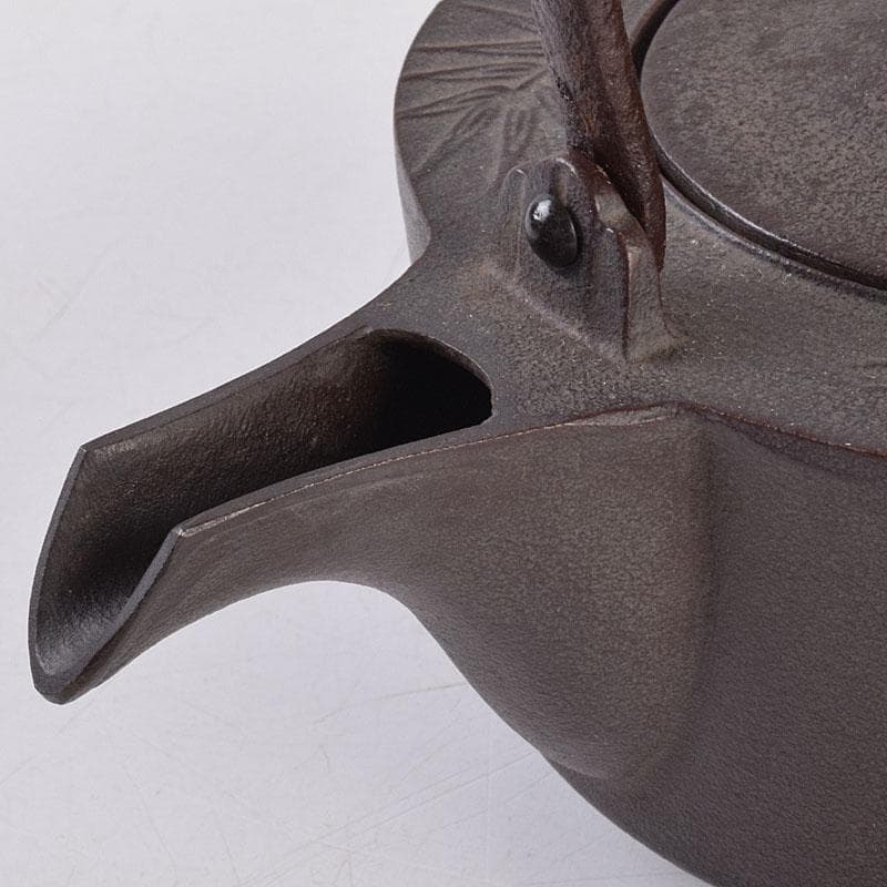 茶道具　人間国宝　釜師　高橋敬典作　竹文　銚子　陶器蓋付　共布共箱　MR9017