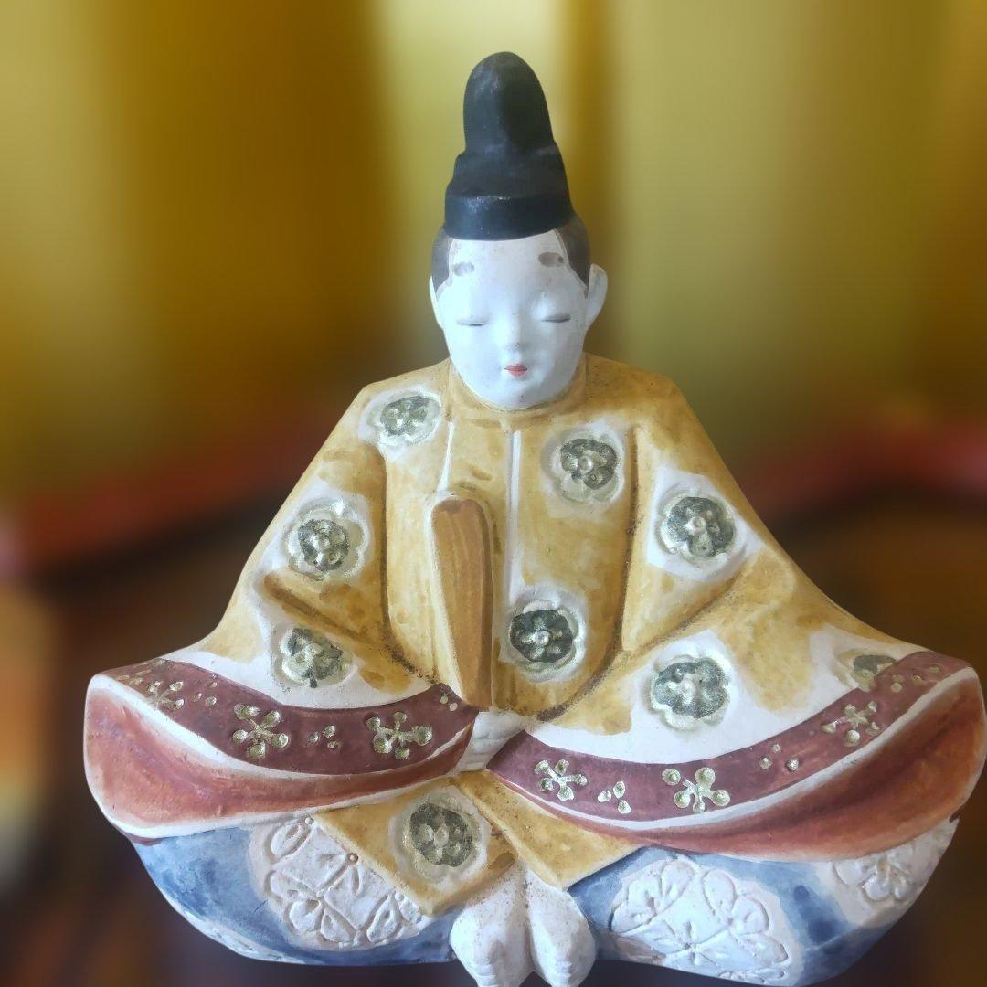 日展作家 北岡秀雄作【 雛人形 雅 】★陶器製 銘有り