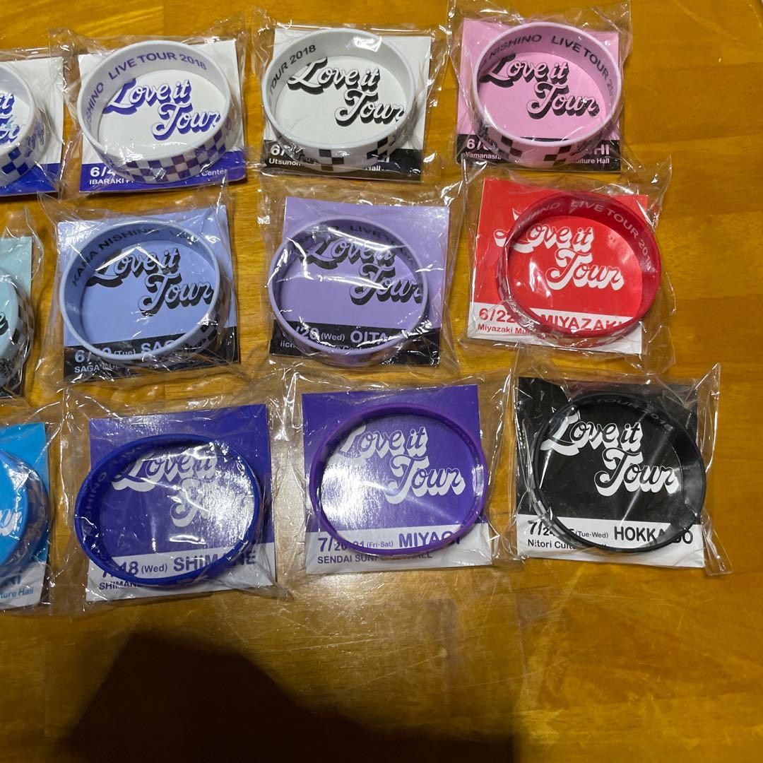 西野カナ ご当地限定ラバーバンド21種類＋ラバーバンド1種類