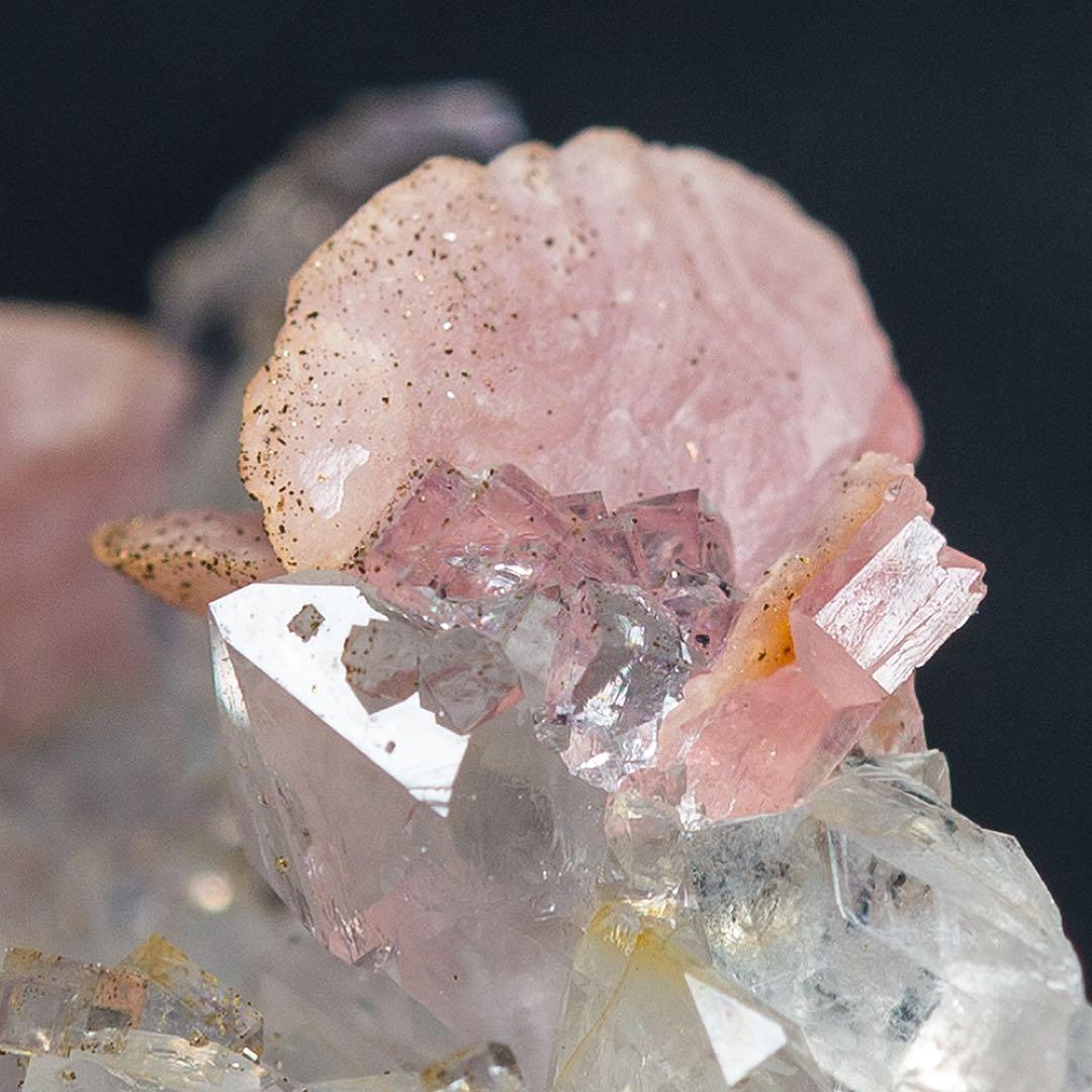 中国 ロードクロサイト フローライト 天然石 原石 鉱物標本 鉱石 蛍石