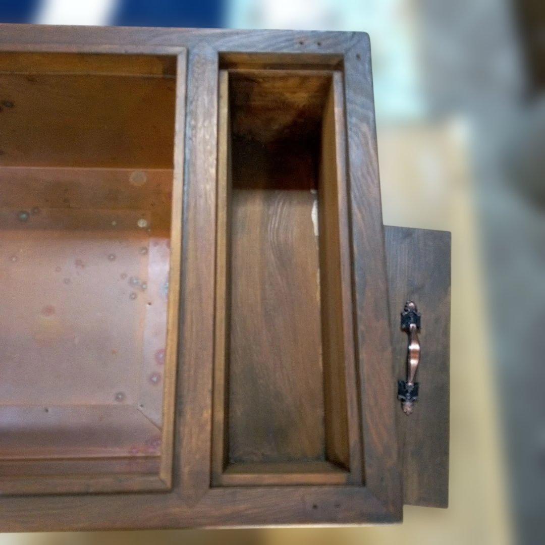 木製の長火鉢 インテリア オブジェ ディスプレイ 置物 工芸品 レア