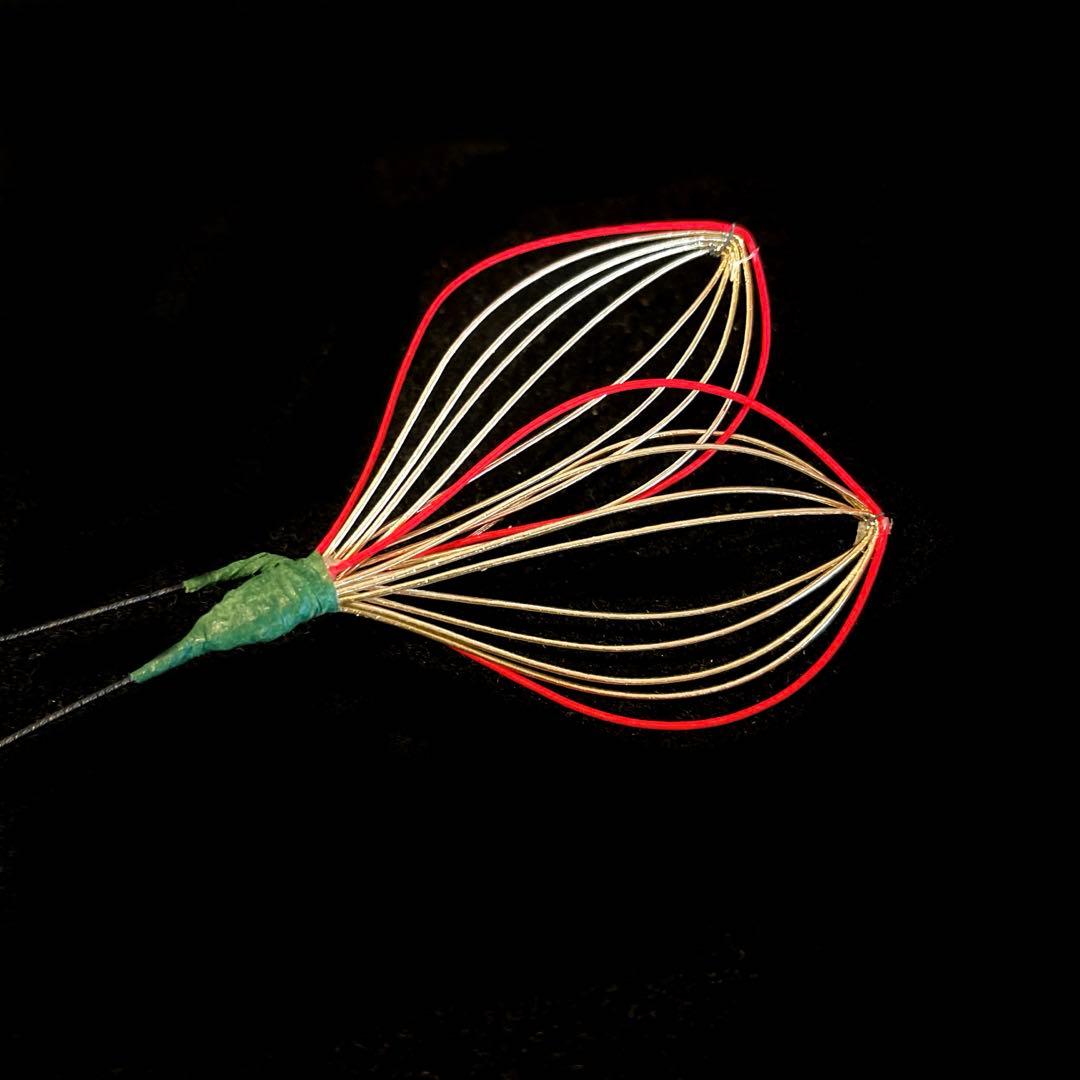 勝山髪飾り 七五三 7歳 (赤) 鶴