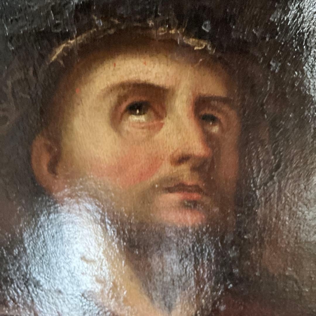 17世紀スペイン絵画 作者不明 本物 宗教画 アート アンティーク絵画 油彩画