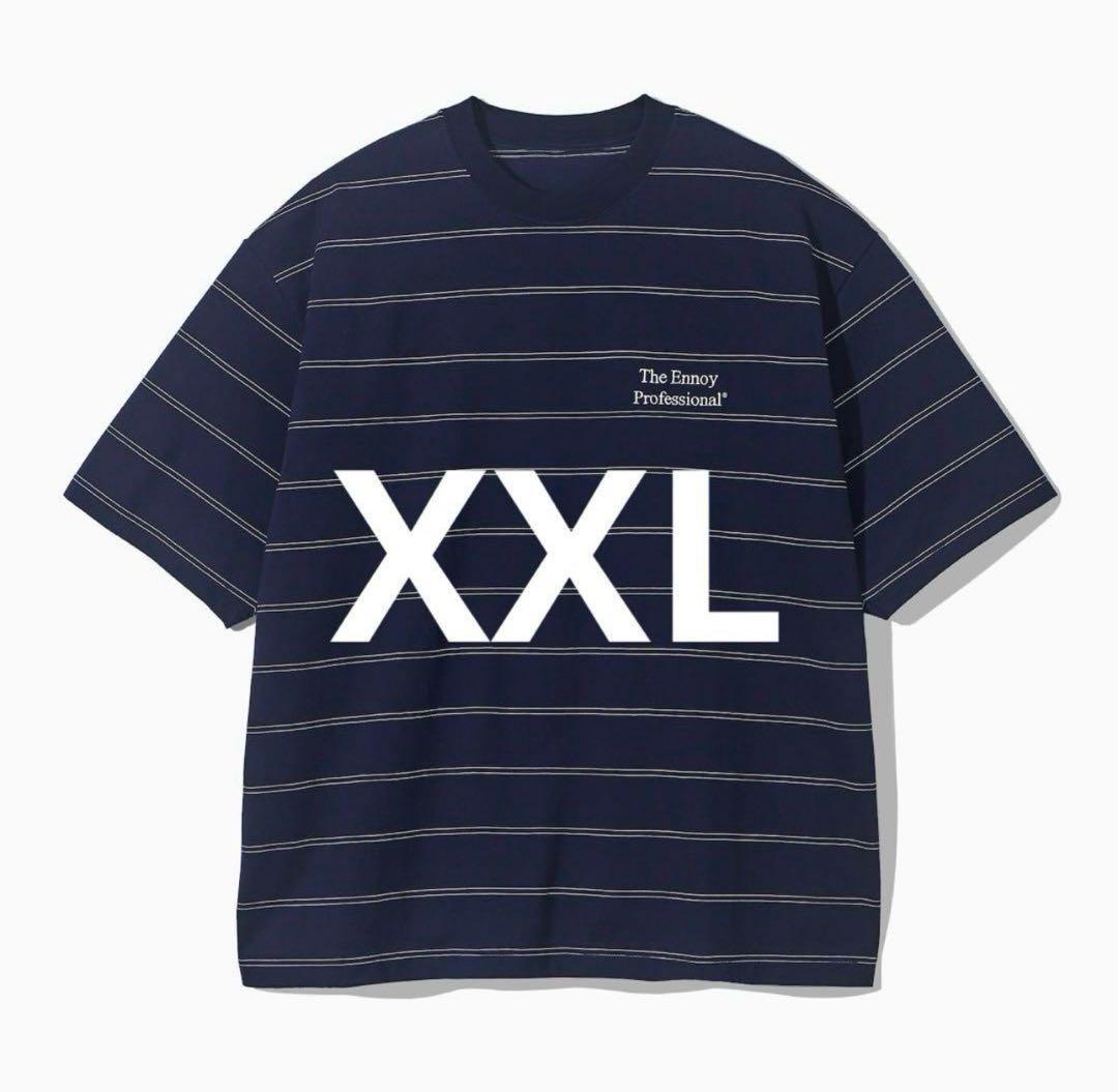 ENNOY PANEL BORDER S/S T-SHIRT XXL NAVY XL】ennoy s/s Border shirt
