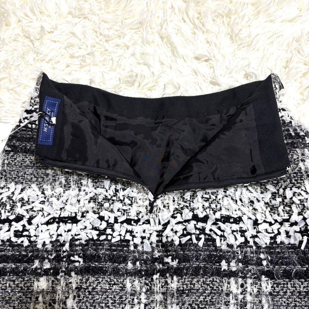 【新品未使用品】エムズグレイシー　スカート　ツイード　ベルト　フレア　38