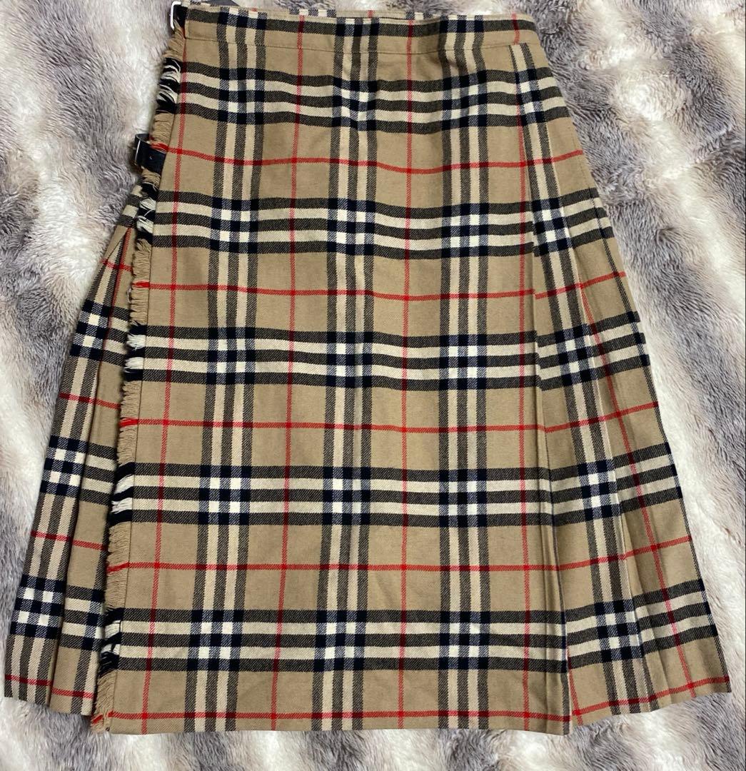 BURBERRY LONDON ノバチェックスカート ラップスカート UK8