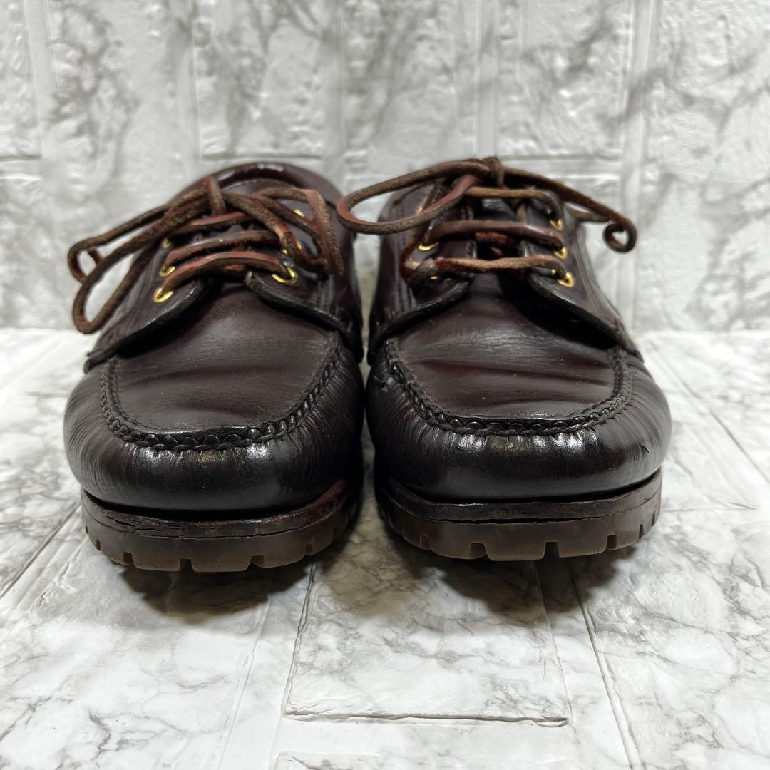 【美品】G.H BASS 3eye デッキシューズ　ダークブラウン　25㎝