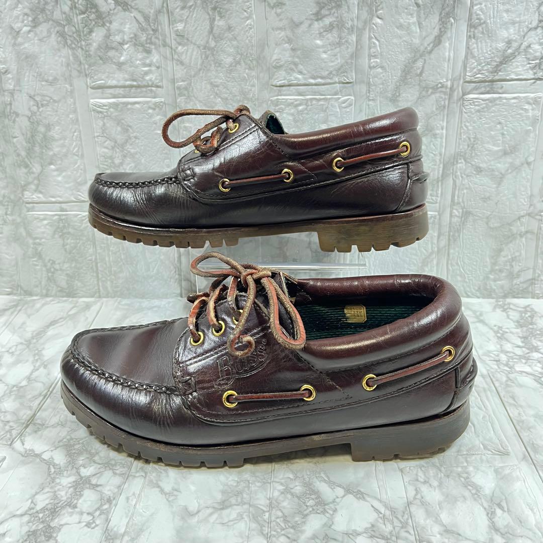 【美品】G.H BASS 3eye デッキシューズ　ダークブラウン　25㎝