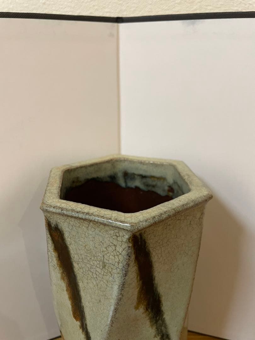 武内晴二郎 面取花瓶 倉敷堤窯 酒津堤窯 堤窯 民藝