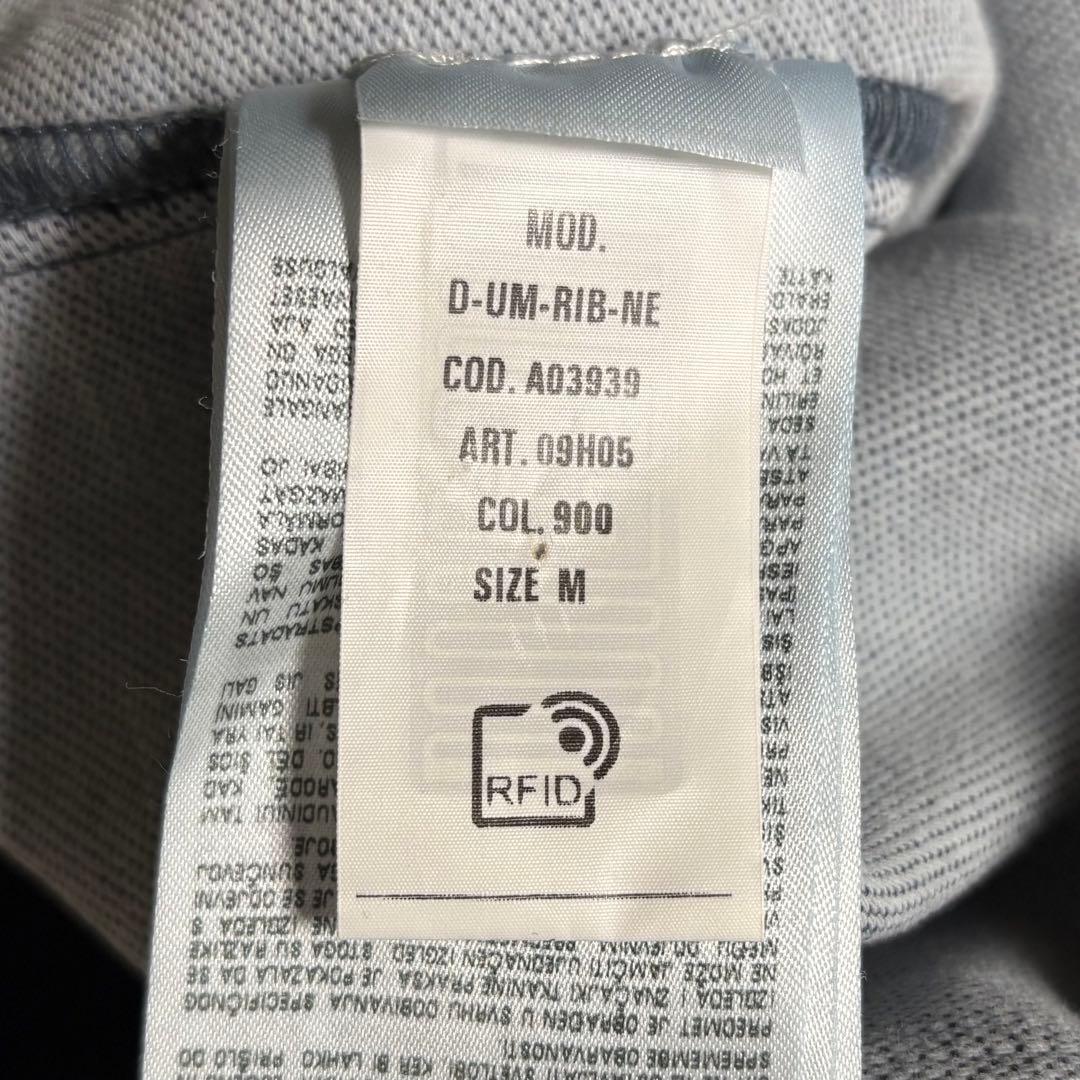 現行 DIESEL Dロゴ刺繍 デニム プルオーバー パーカー M タグ付属