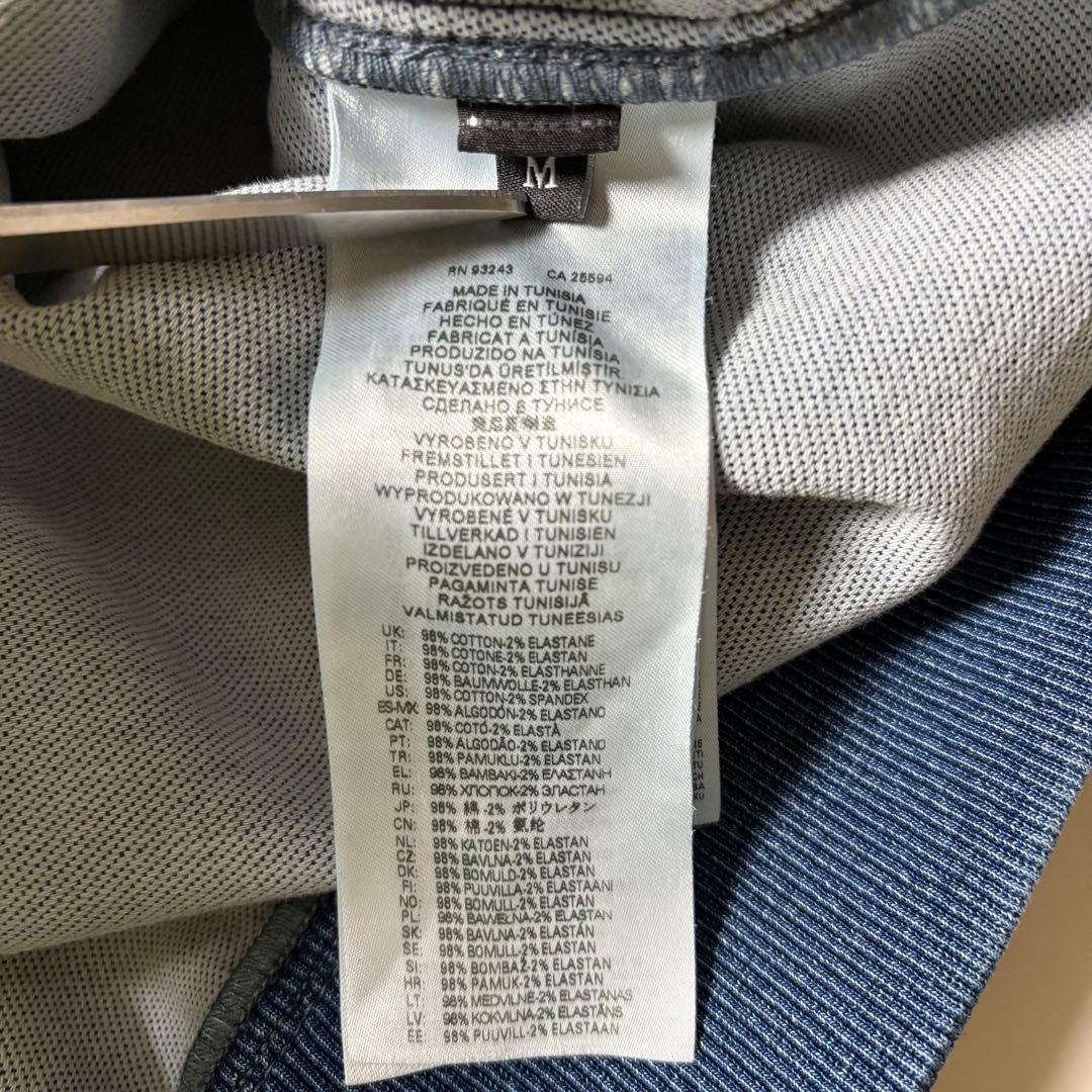 現行 DIESEL Dロゴ刺繍 デニム プルオーバー パーカー M タグ付属