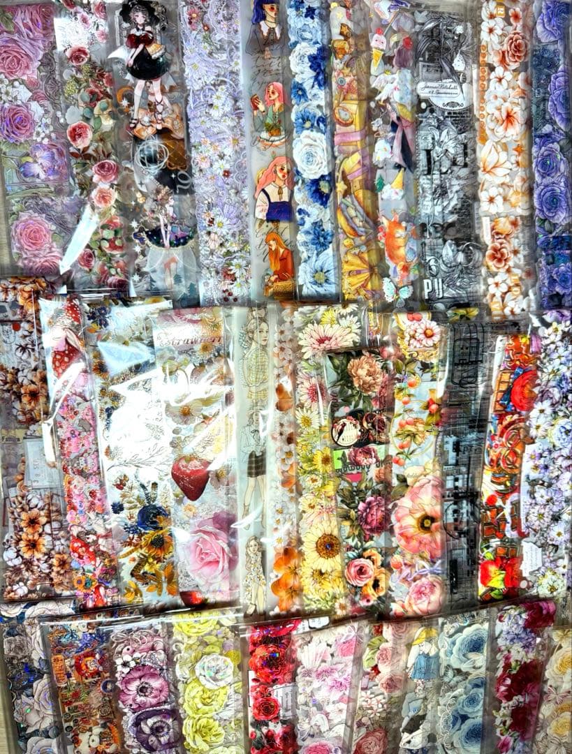 海外マステ他♡⃛大量まとめ売り ボリュームパックver.②☆コラージュ素材etc.