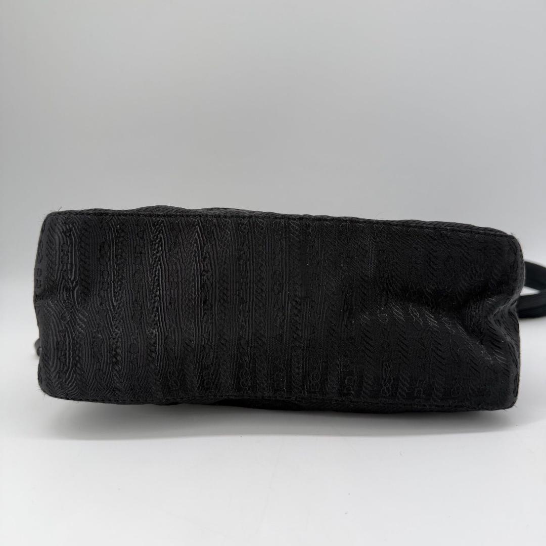 15821✨良品✨プラダ 2way ミニ ショルダーバッグ ロゴ総柄 ブラック