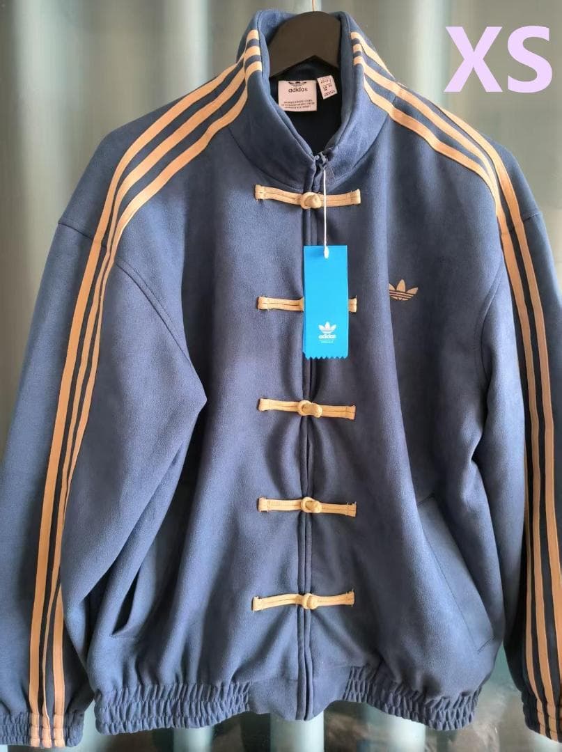 海外限定 アディダス 巳年 トラック スエード ジャケット ブルー XS Ⅵ