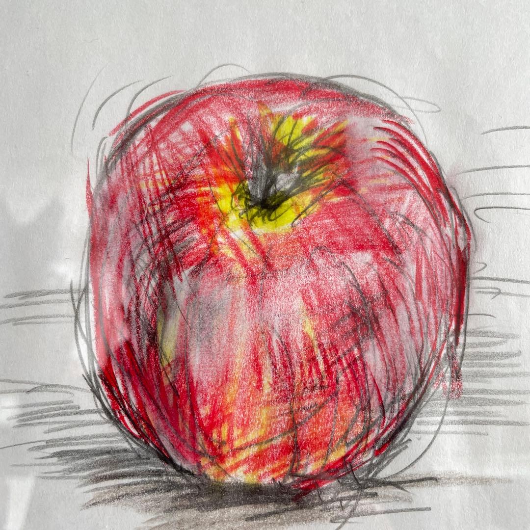 【色鉛筆画】りんご