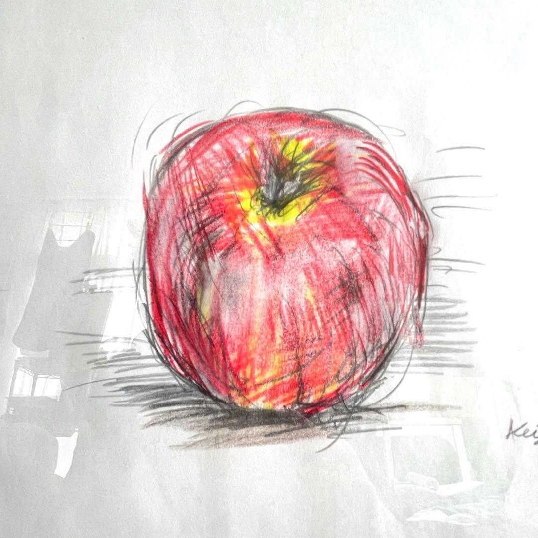 【色鉛筆画】りんご