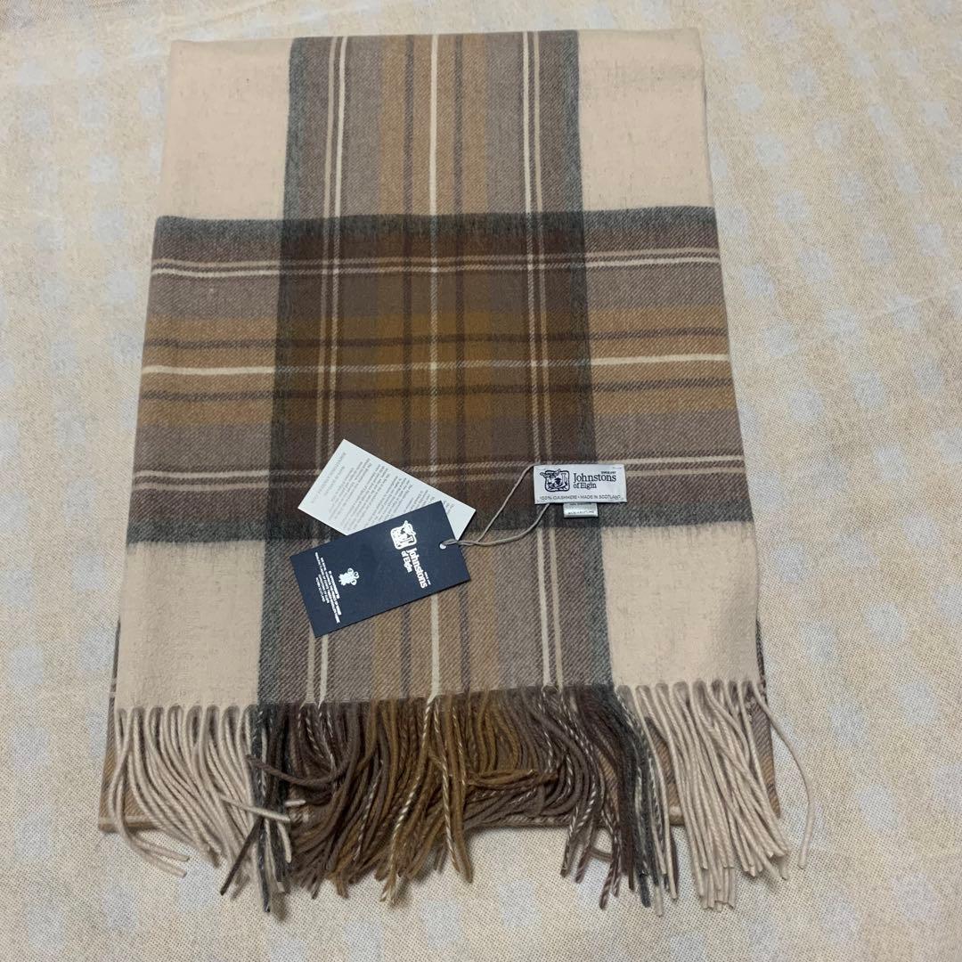 k*e様 ジョンストンズ スカーフ ナチュラルスチュワート タータン