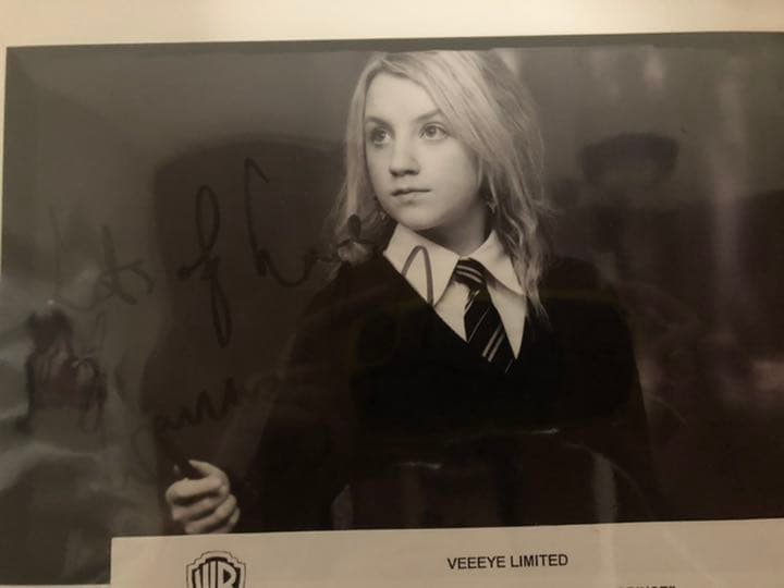 激レア ハリーポッター サイン入り ルーナ・ラブグッド ポスター