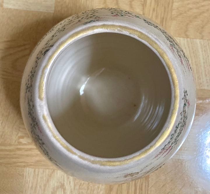 帯山与兵衛 色絵草花文 花瓶 帯山 明治 百年前 新品 国内流通品 京薩摩