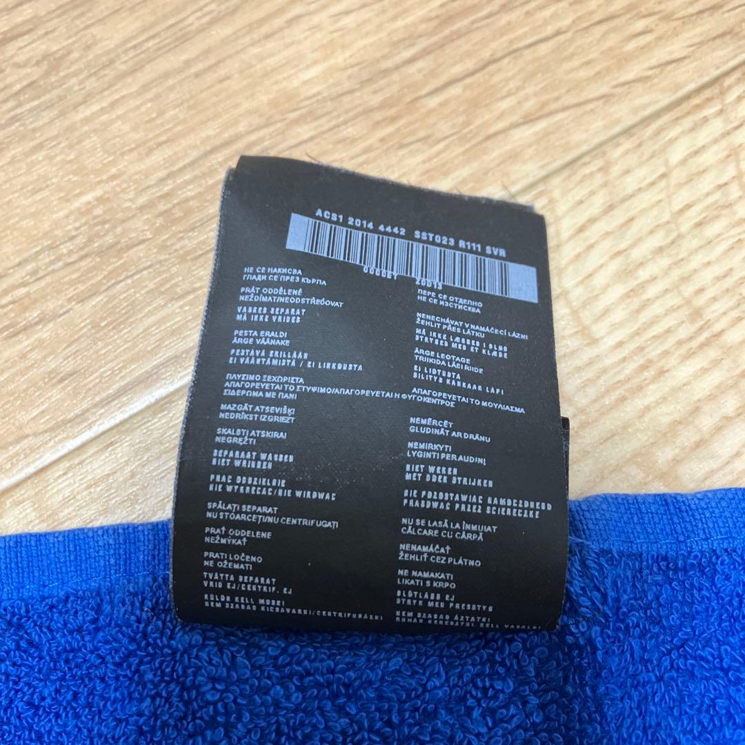 PRADA プラダ ロゴ ビーチタオル ブルー コットン