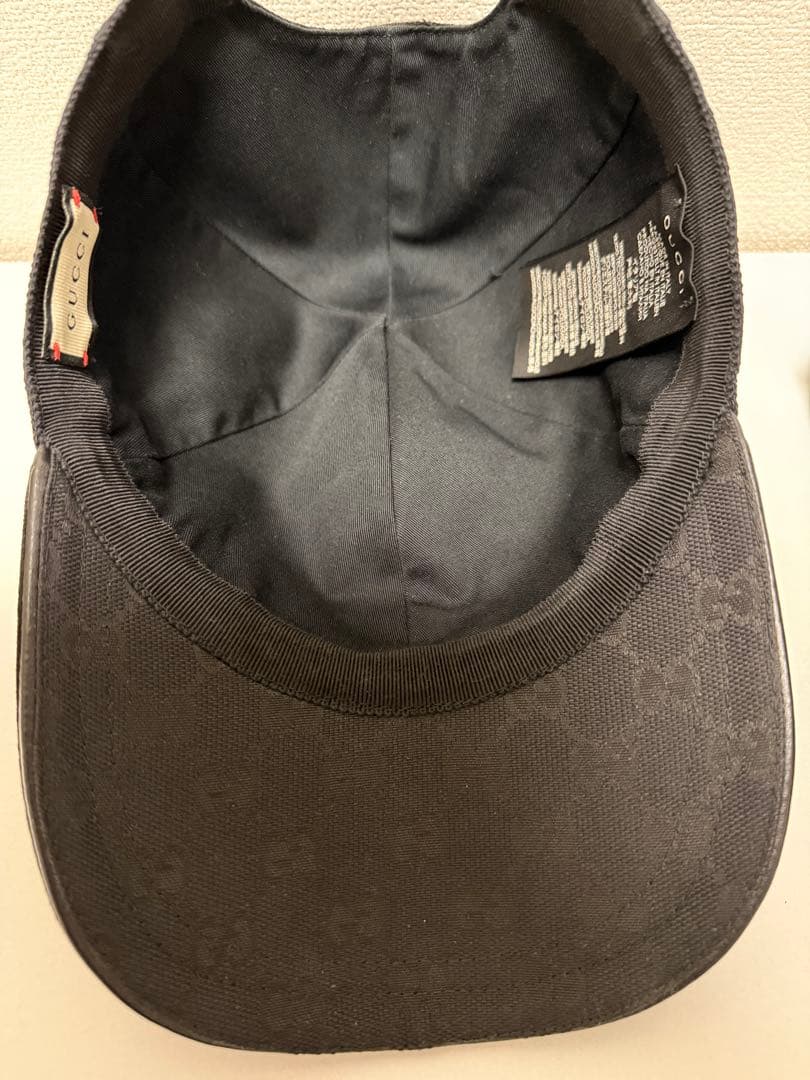 Gucci ブラック GGパターン キャップ L 59cm - メルカリ