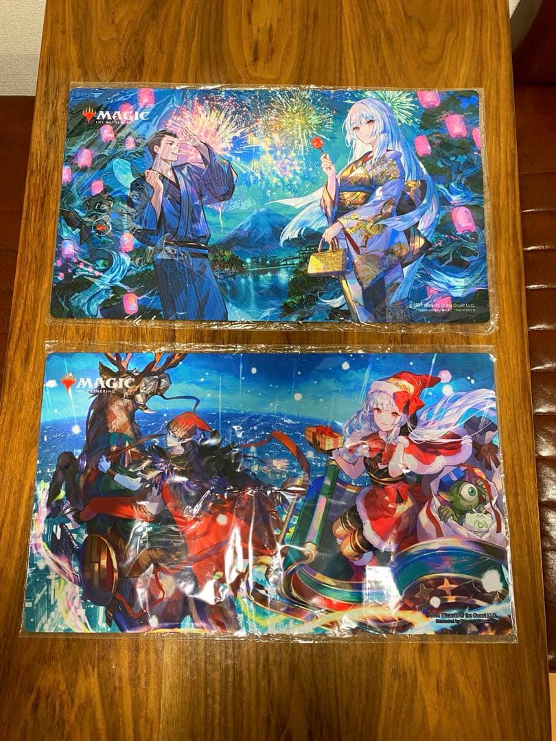 MTG 放浪皇 夏祭り クリスマス プレイマット&ビジュアルボード 3点セット プレイマット『放浪皇の夏祭り 』《-》【プレイマット】