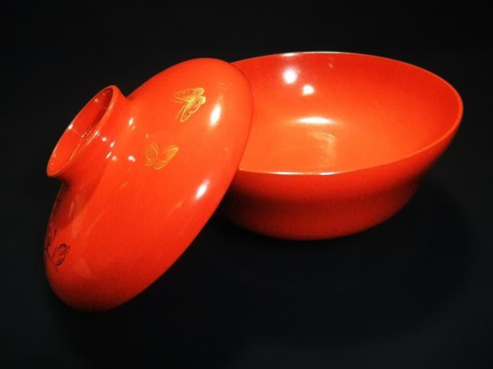 吸い物椀 金蒔絵 ツル 鶴 大名碗 盛り上げ 明治期 骨董 時代物 逸品 美