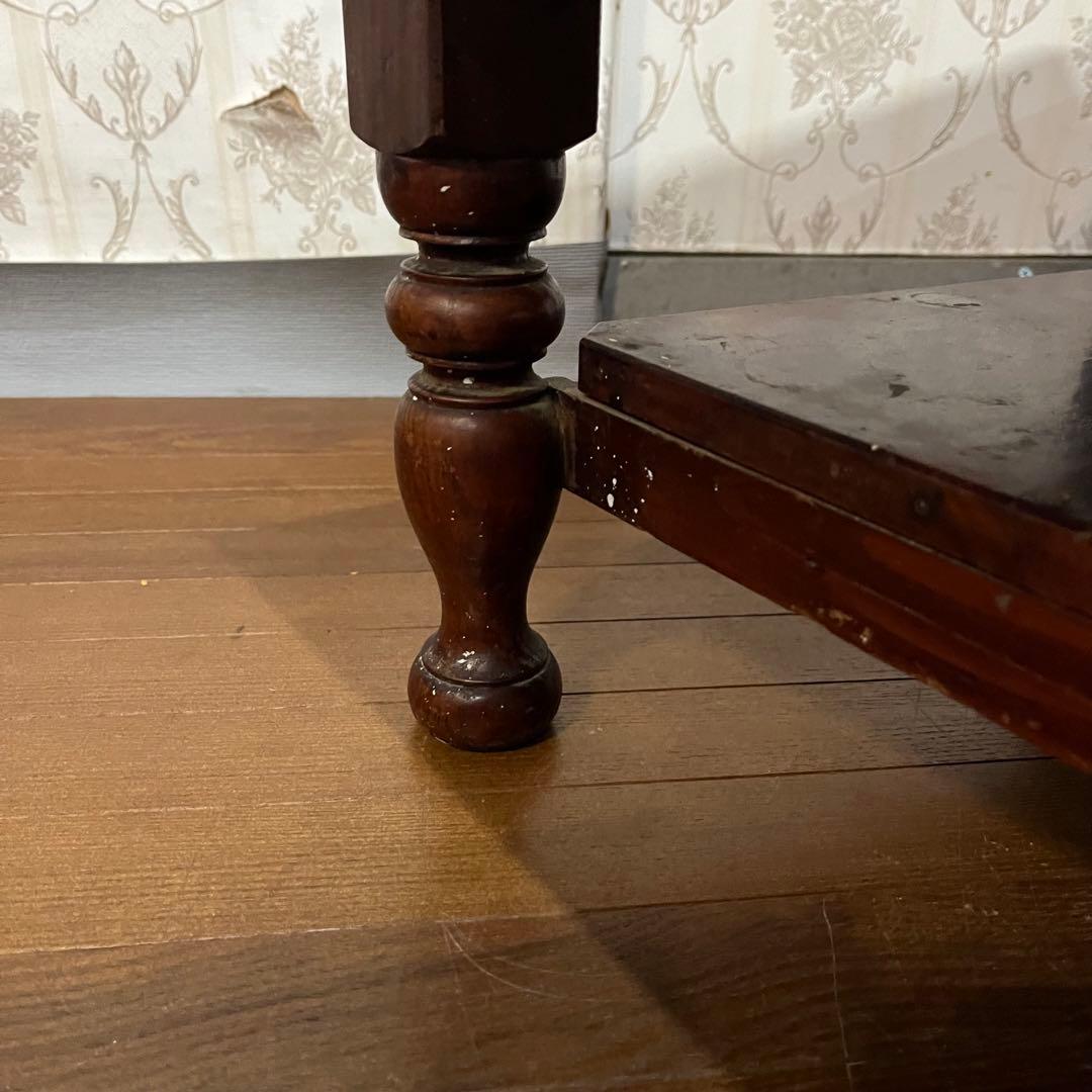 アンティーク】昭和レトロ 木製 ろくろ脚 ローテーブル 文机 座卓