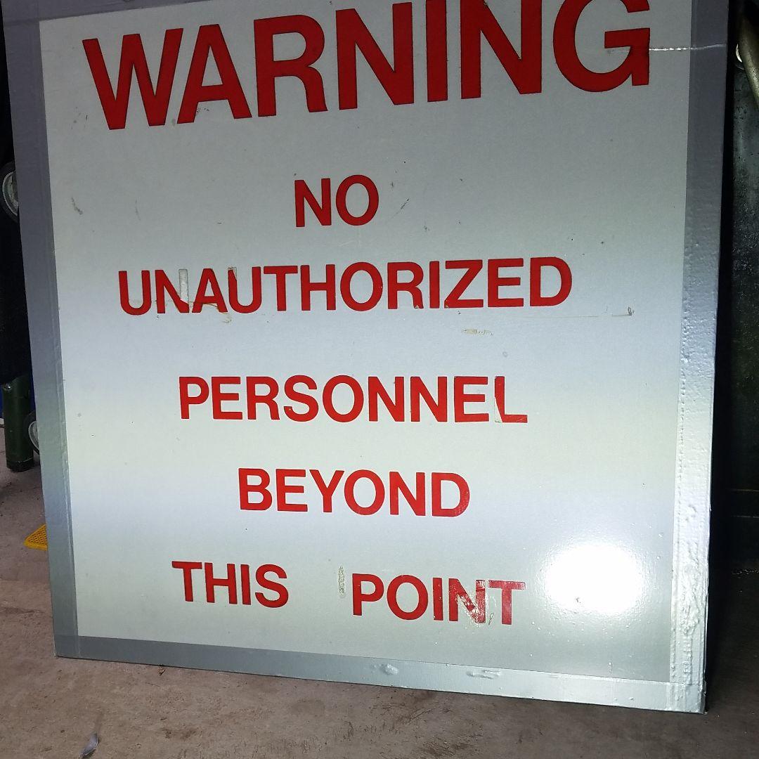 ⭐送料無料　WARNING 警告　看板