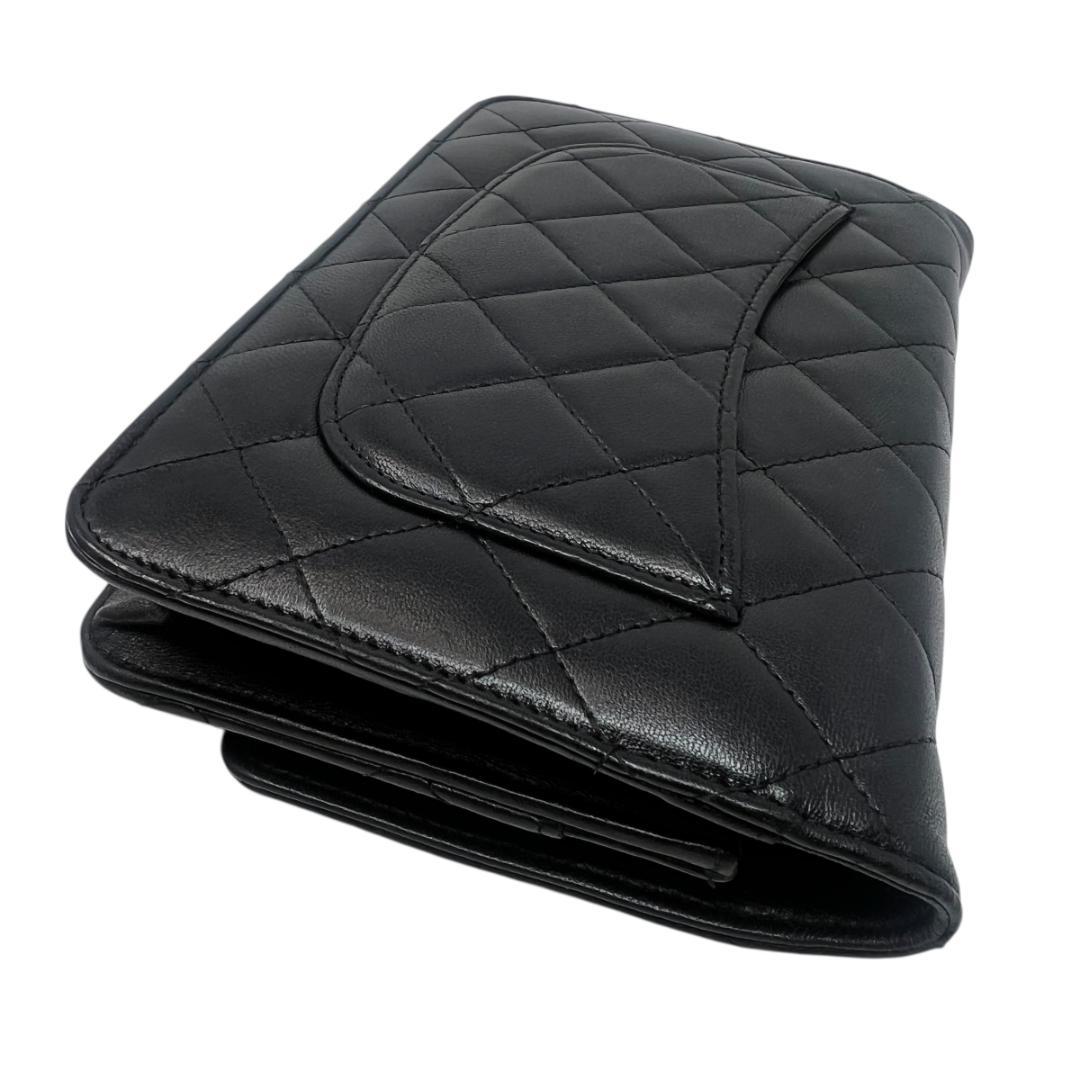 CHANEL シャネル ラムスキン マトラッセ チェーンウォレット 長財布