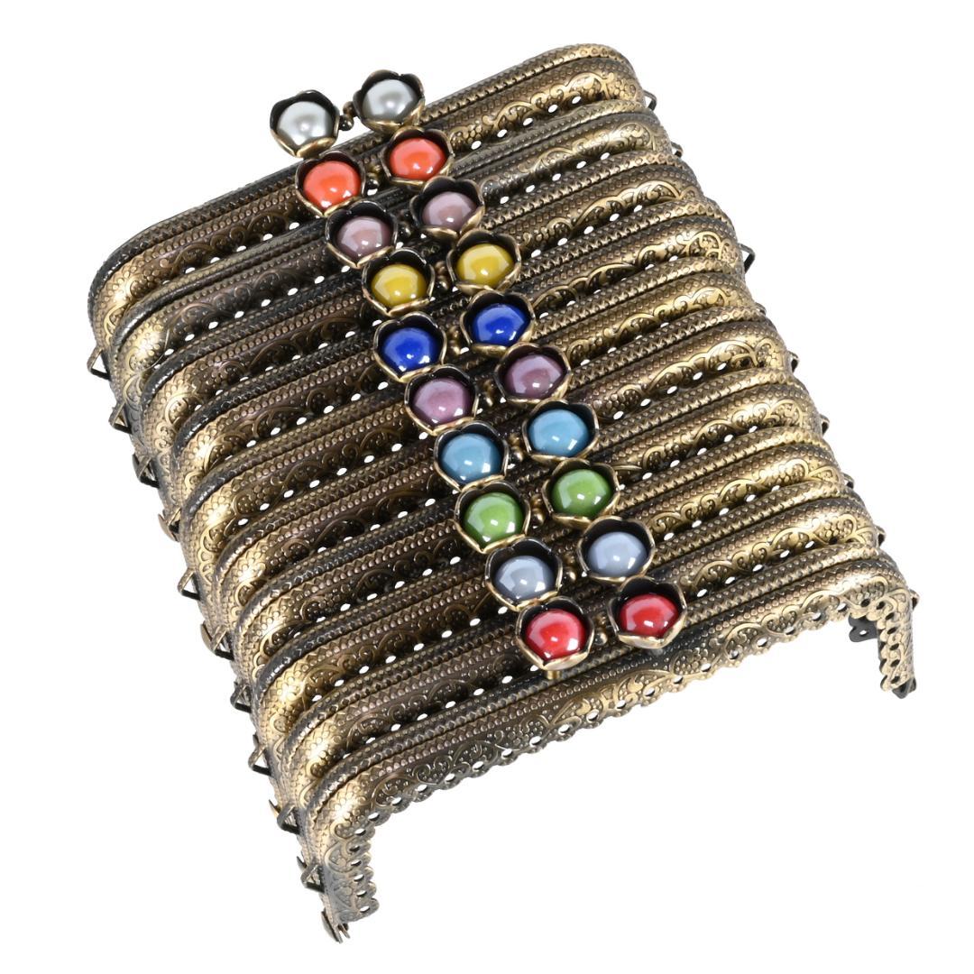 0202 カラフル口金 10.5cm角型 10色セット