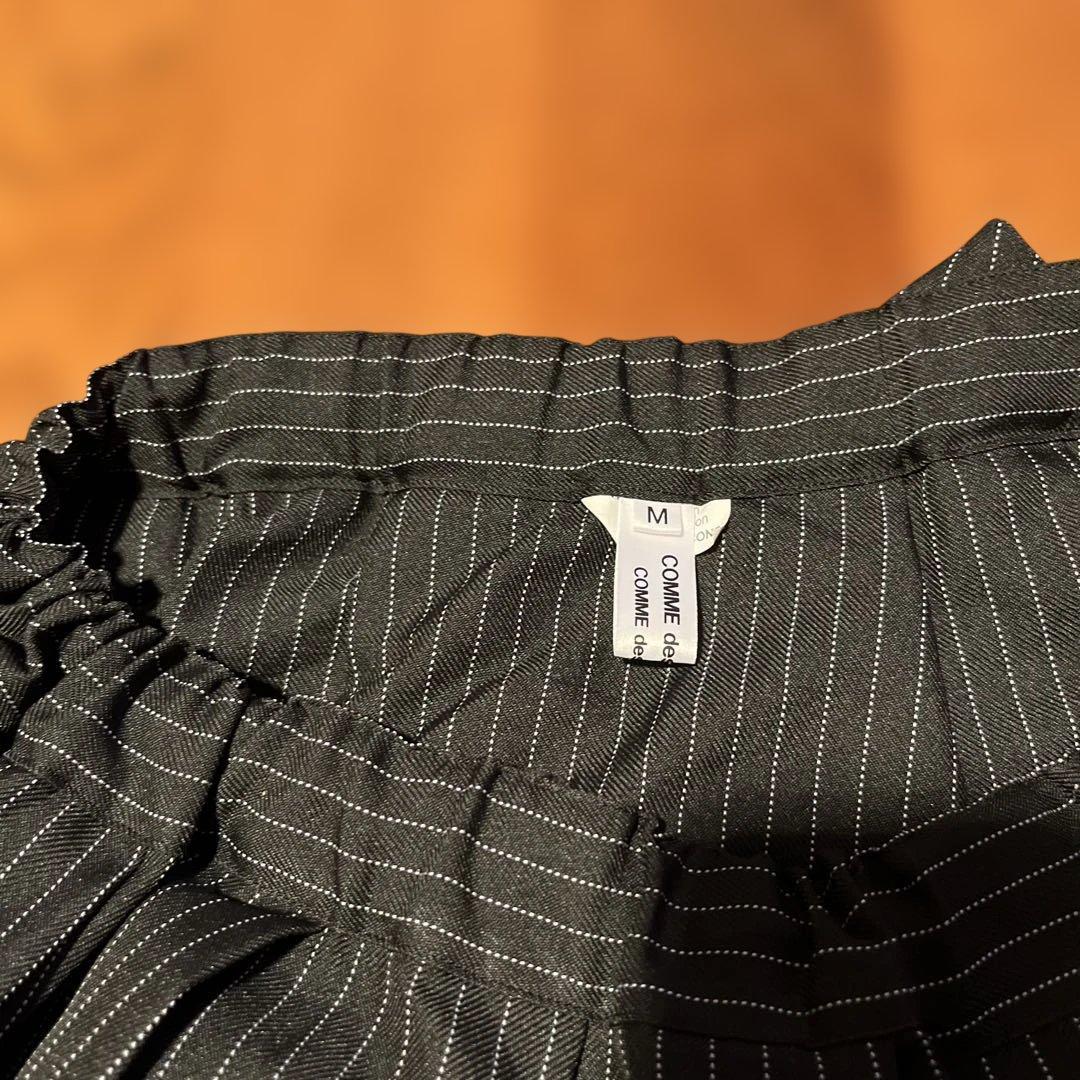 コムデギャルソン ストライプ柄 ブラック サルエルパンツ Mサイズ