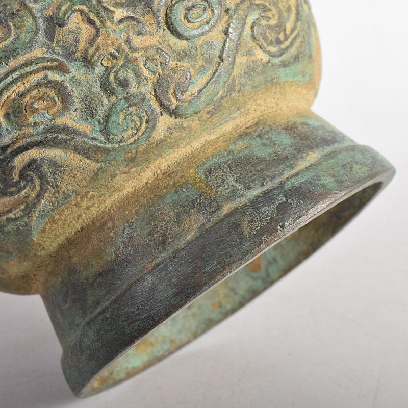 中国　古銅青銅　饕餮文　香炉　M　R8784