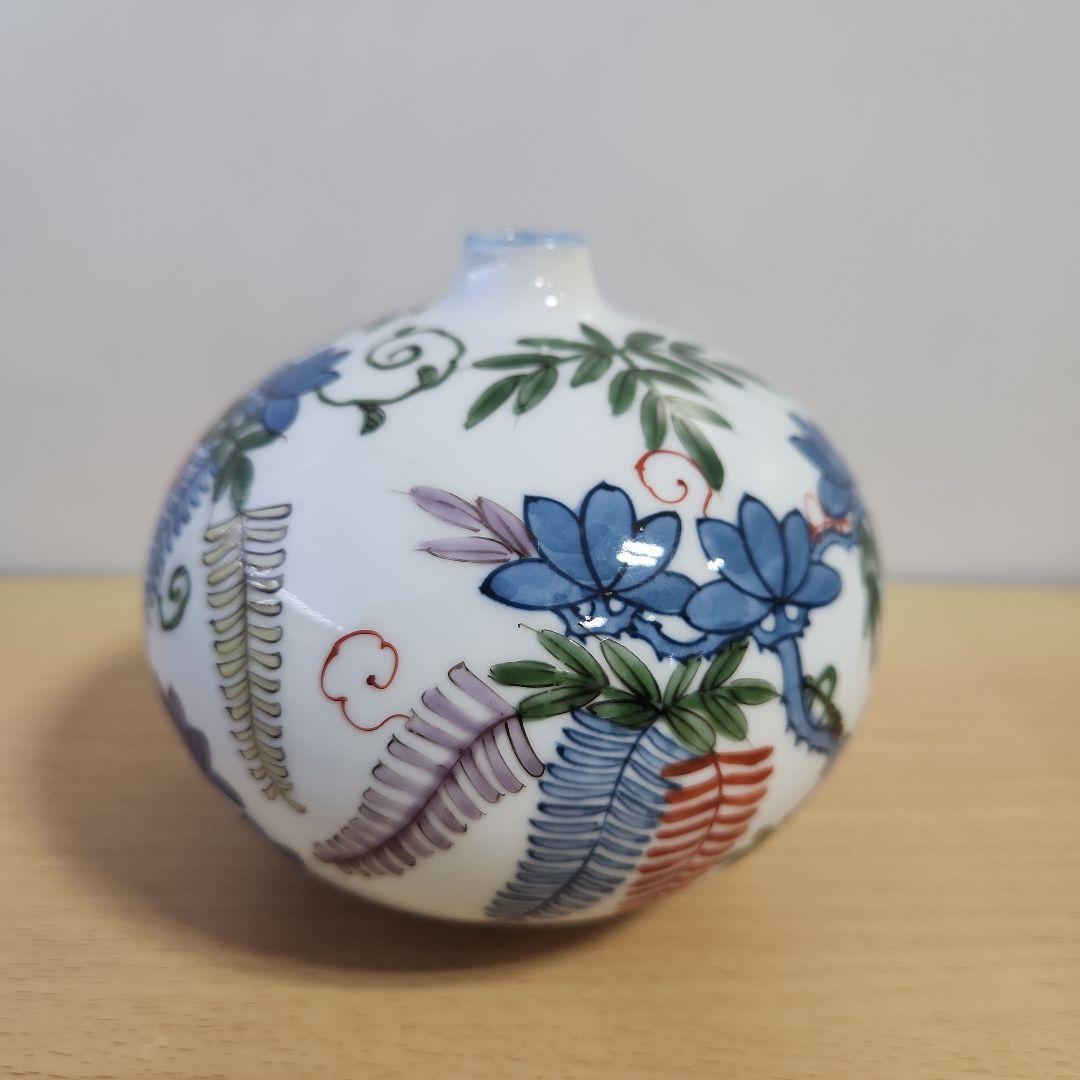 有田焼 源右衛門窯 染錦藤絵 花瓶 一輪挿し 最終お値下げ - メルカリ