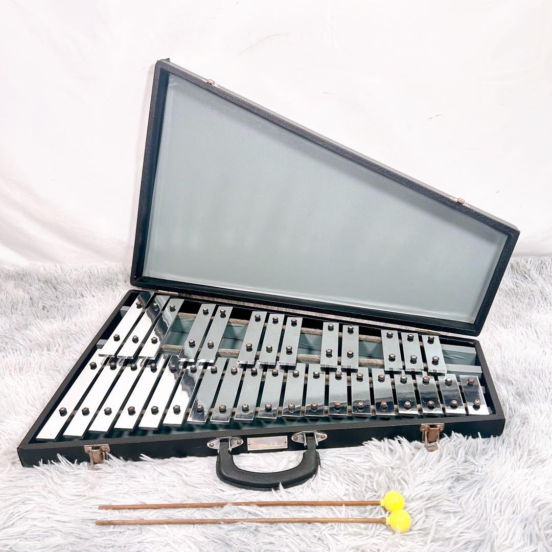 希少】SAITO サイトウ グロッケン 鉄琴 32鍵 ハードケー マレット
