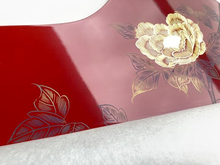 川連漆器 衣紋掛け 着物ハンガー 朱 うるし塗装 天然木 約80㎝