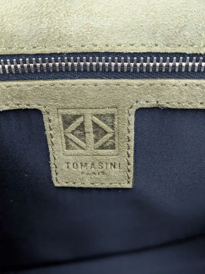 TOMASINI PARIS ワンショルダーバッグ スエード　ゴールド　イタリア
