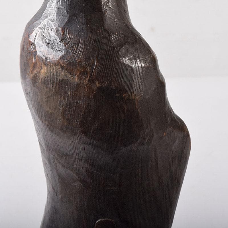 仏教美術 木彫 観音菩薩立像 仏像 在銘 正元作 置物 C 8261 仏教美術