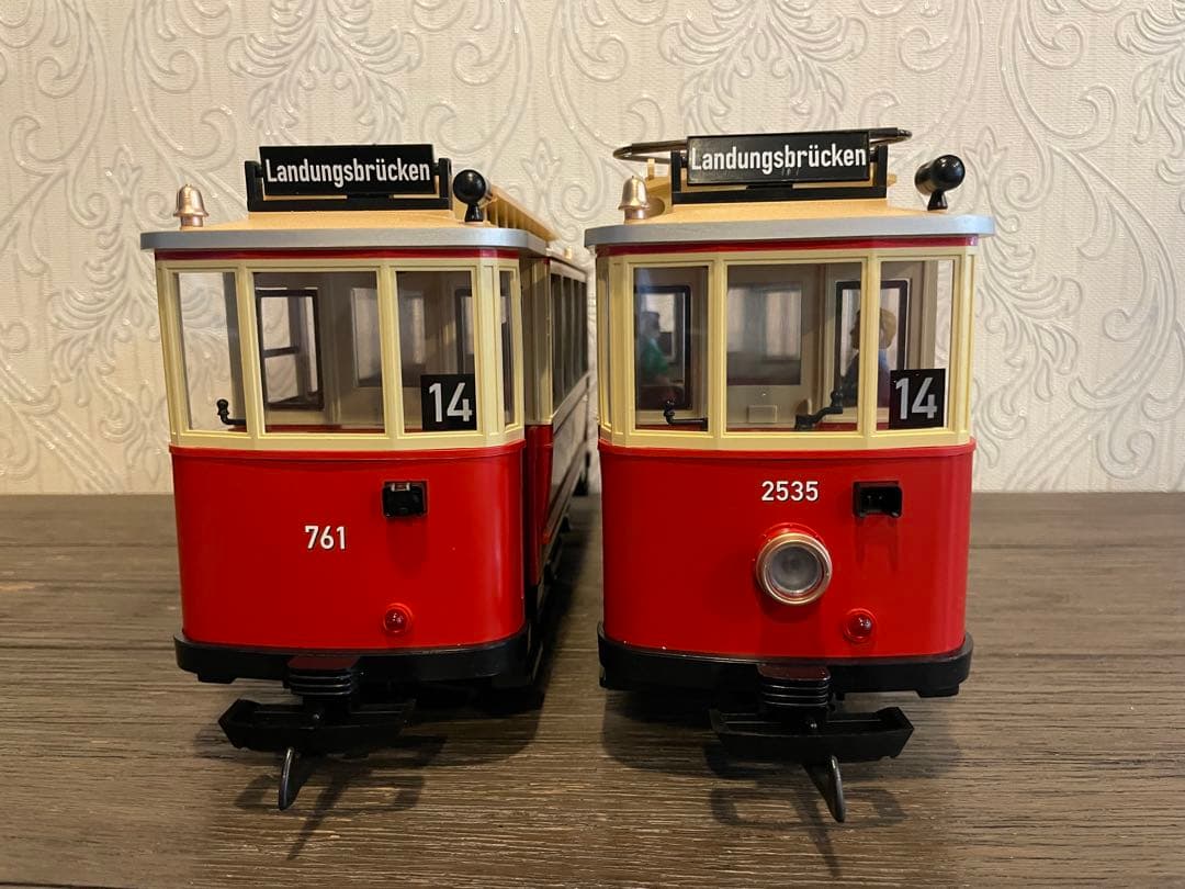 Gゲージ　LGB ハンブルグ路面電車2両セット