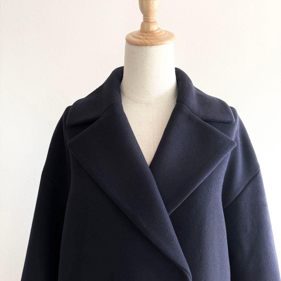 イエナ／極美品❤️人気定番MANTECOオーバーチェスターコート ネイビー